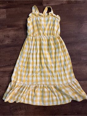 Cat & Jack Yellow and White Gingham Sundress
